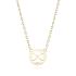 Colier argint placat cu aur galben trifoi cu 4 foi DiAmanti Z1922NG-DIA (Argint 925‰ 1,7 g.)